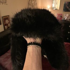 Dkny trapper hat faux fur